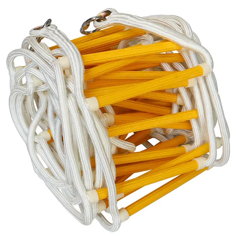 Fire Escape Ladder - บันไดเชือกโพลีเอสเตอร์นุ่มสำหรับการหนีภัยจากไฟ ป้องกันการลื่นไถล ใช้สำหรับการฝึกหนีภัยฉุกเฉิน