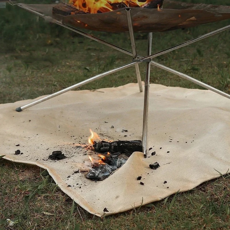 Fire Blanket Kitchen - ผ้าห่มกันไฟทนความร้อนสูง แผ่นใยแก้วกันไฟ ฉนวนกันความร้อน ผ้ากันไฟสำหรับตั้งแคมป์กลางแจ้ง ปิกนิก บาร์บีคิว